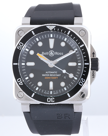 No Reserve - 2026 Bell & Ross BR 03-92 Diver 42MM Black Dial Rubber Strap (BR03-92-D-S)