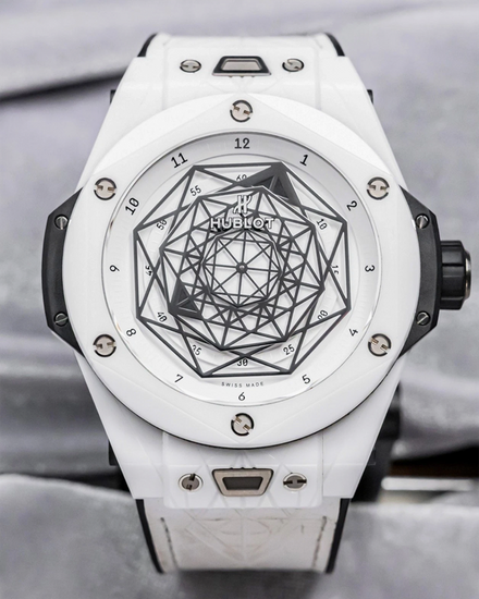 2015 Hublot Big Bang Unico "Sang Bleu" L.E. 45MM White Dial Leather Strap (415.HX.2027.VR.MXM19)