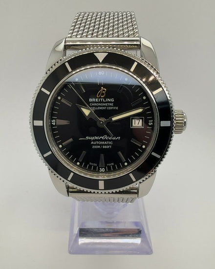 No Reserve - 2017 Breitling Superocean Heritage 42MM Black Dial Steel Bracelet (A1732124/BA61)