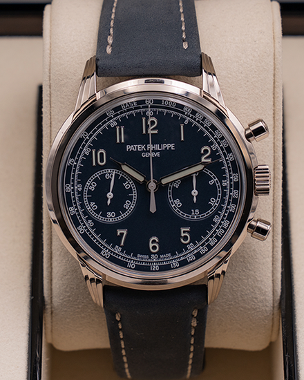 2026 Patek Philippe Complications Chronograph 41MM Blue Dial Leather Strap (5172G)