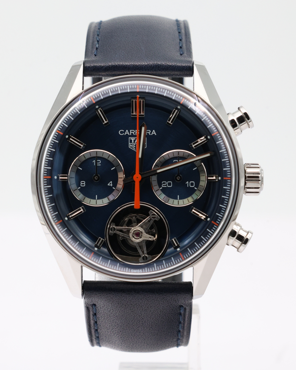 2024 Tag Heuer Carrera 42MM Blue Dial Leather Strap (CBS5010.FC6543)