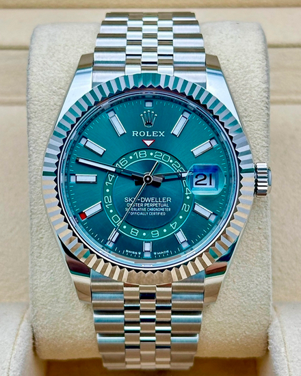 2025 Rolex Sky-Dweller 42MM Green Dial Jubilee Bracelet (336934)