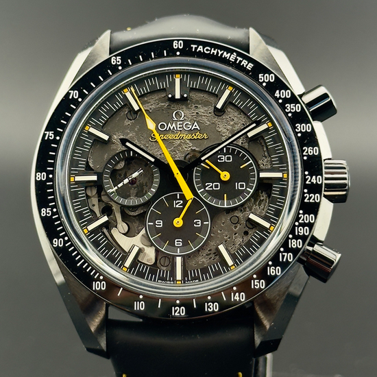 2026 Omega Speedmaster Dark Side of the Moon "Apollo 8" "Rocket Hand" 44.25MM Black Dial Leather Strap (310.92.44.50.01.001)