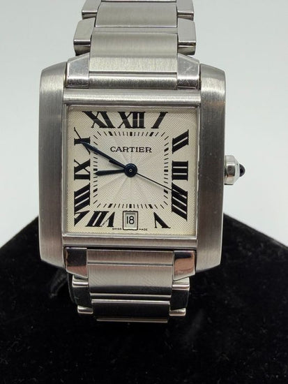 No Reserve - Cartier Tank Française Large Automatic 28MM Silver Dial Steel Bracelet (W51002Q3)