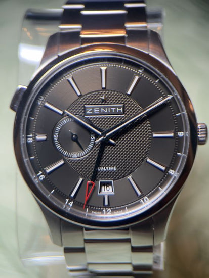2025 Zenith Elite Dual Time 40MM Black Dial Steel Bracelet (03.2130.682/22.M2130)