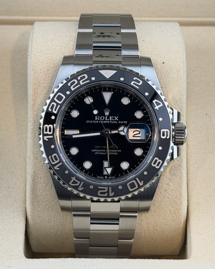 2026 Rolex GMT-Master II "Bruce Wayne" 40MM Black Dial Oyster Bracelet (126710GRNR)