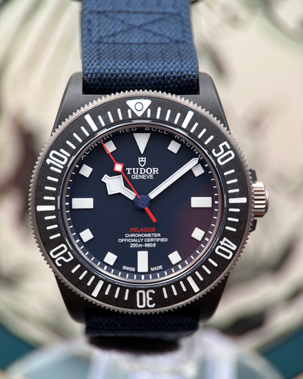 No Reserve - 2024 Tudor Pelagos FXD Red Bull Alinghi Edition 42MM Blue Dial Textile Strap (25707KN)