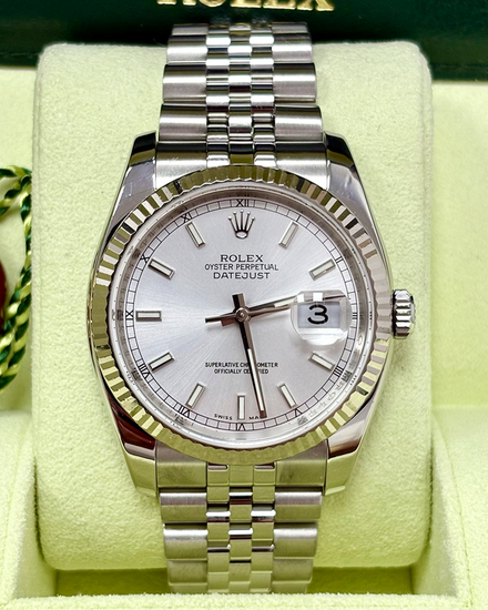 2009 Rolex Datejust 36MM Silver Dial Jubilee Bracelet (116234)