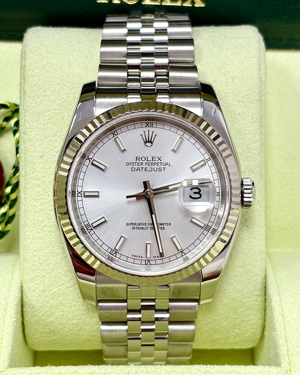2009 Rolex Datejust 36MM Silver Dial Jubilee Bracelet (116234)