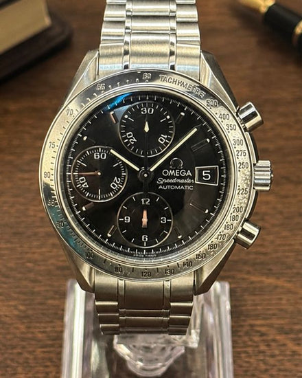 No Reserve - 2016 Omega Speedmaster Date 39MM Black Dial Steel Bracelet (3513.50.00)