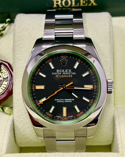 2011 Rolex Milgauss 40MM Black Dial Oyster Bracelet (116400GV)