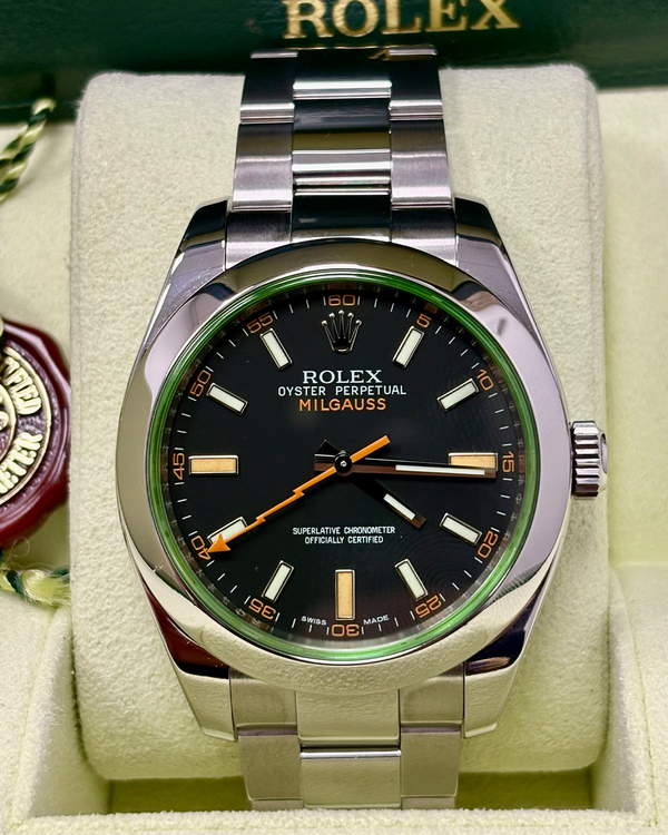 2011 Rolex Milgauss 40MM Black Dial Oyster Bracelet (116400GV)
