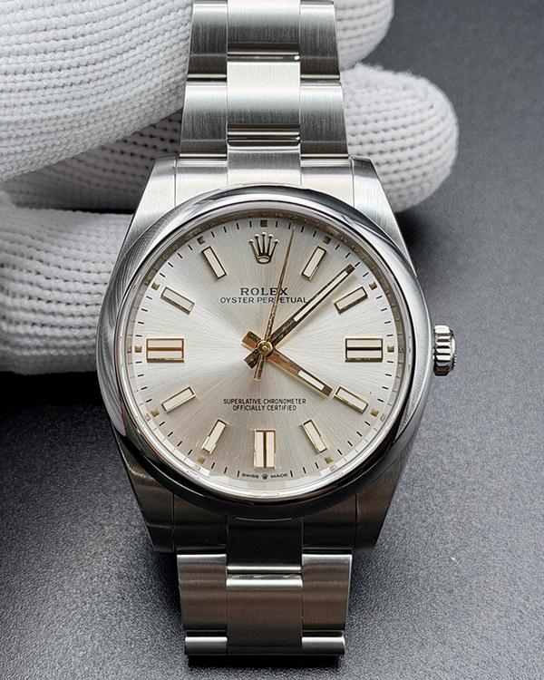 2024 Rolex Oyster Perpetual 41MM Silver Dial Oyster Bracelet (124300)