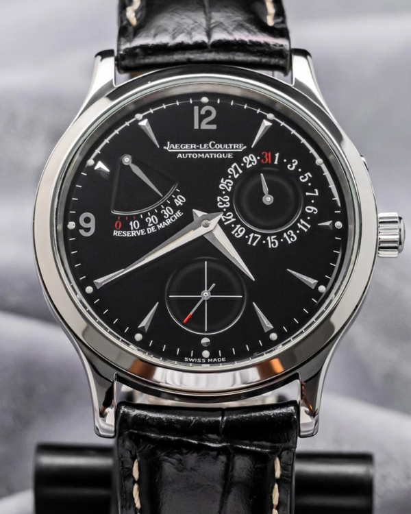 2000 Jaeger-LeCoultre Master Control Reserve de Marche 37MM Black Dial Leather Strap (140.8.93)