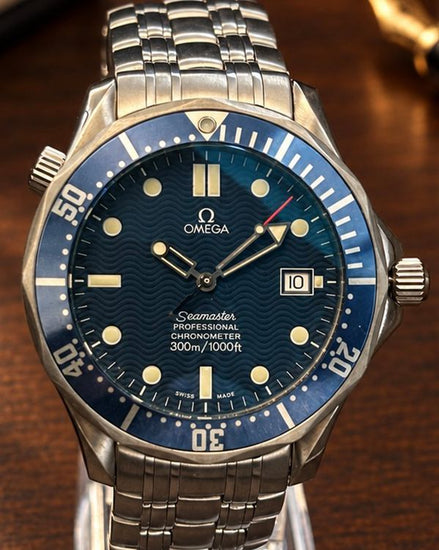 No Reserve - 2017 Omega Seamaster Diver 300M "James Bond" 41MM Blue Dial Steel Bracelet (2531.80.00)