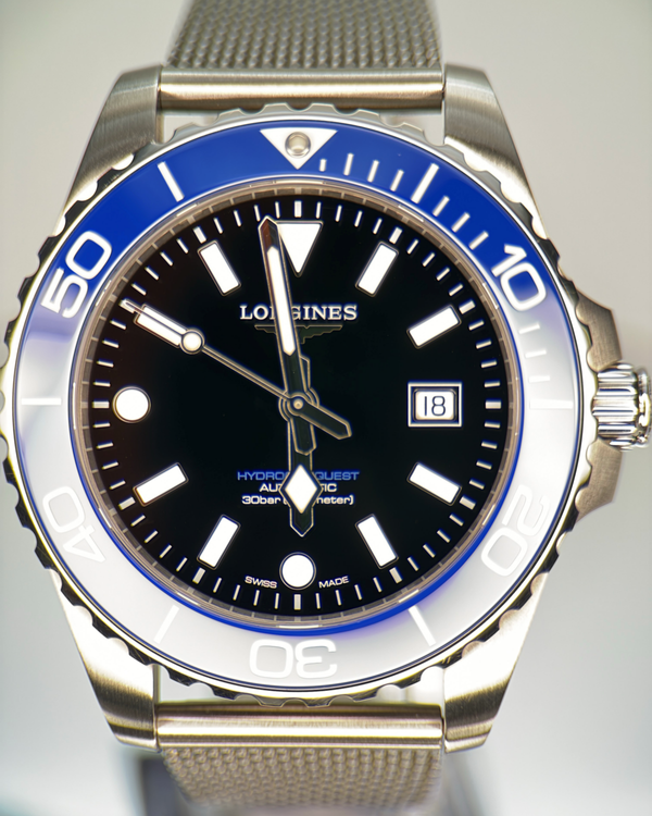 2026 Longines HydroConquest 42MM Black Dial Steel Bracelet (L3.788.4.90.6)