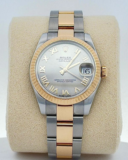 Rolex Lady-Datejust 31MM Silver Dial Two-Tone Oyster Bracelet (178273)