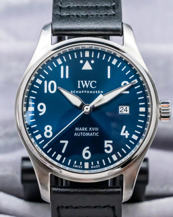 2018 IWC Schaffhausen Pilot "Antoine de Saint Exupery" 40MM Blue Dial Leather Strap (IW327004)