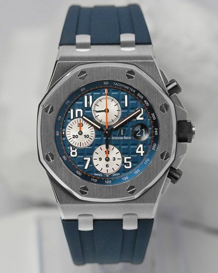 2018 Audemars Piguet Royal Oak Offshore 42MM Blue Dial Rubber Strap (26470ST.OO.A027CA.01)