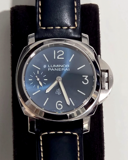 No Reserve - 2022 Panerai Luminor 44MM Blue Dial Leather Strap (PAM01085)