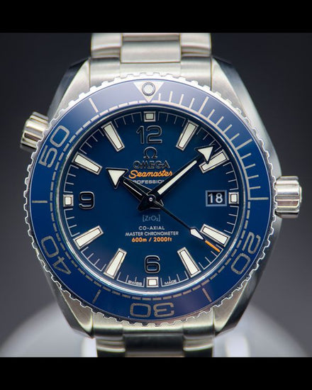 2020 Omega Seamaster Planet Ocean 600M 39.5MM Blue Dial Steel Bracelet (215.30.40.20.03.001)