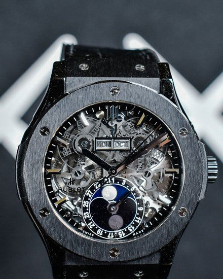 2019 Hublot Classic Fusion Aerofusion 45MM Skeleton Dial Leather Strap (517.CX.0170.LR)