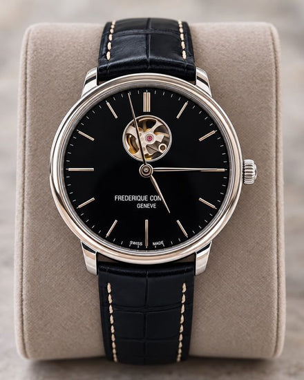 2026 Frederique Constant Manufacture Heart Beat 40MM Black Dial Leather Strap (FC-306/312X4S22/3/4/5/6)