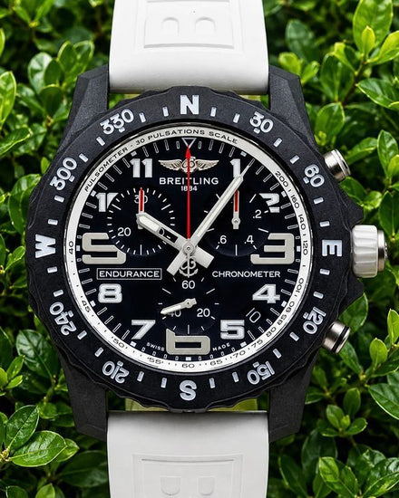 No Reserve - 2022 Breitling Endurance Pro 44MM Quartz Black Dial Rubber Strap (X82310)
