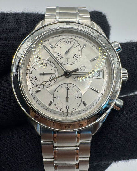 No Reserve - Omega Speedmaster Date 39MM Silver Dial Steel Bracelet (3513.30.00)