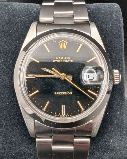 1966  Rolex Oyster Precision Date 34MM Black Dial Oyster Bracelet (6694)