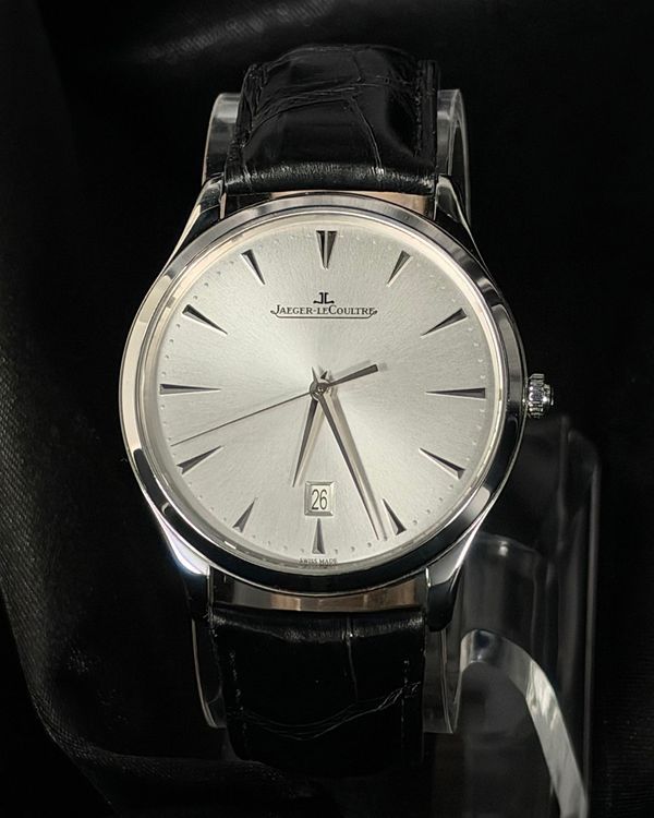 2017 Jaeger-LeCoultre Master Ultra Thin 39MM Silver Dial Leather Strap (Q1288420)