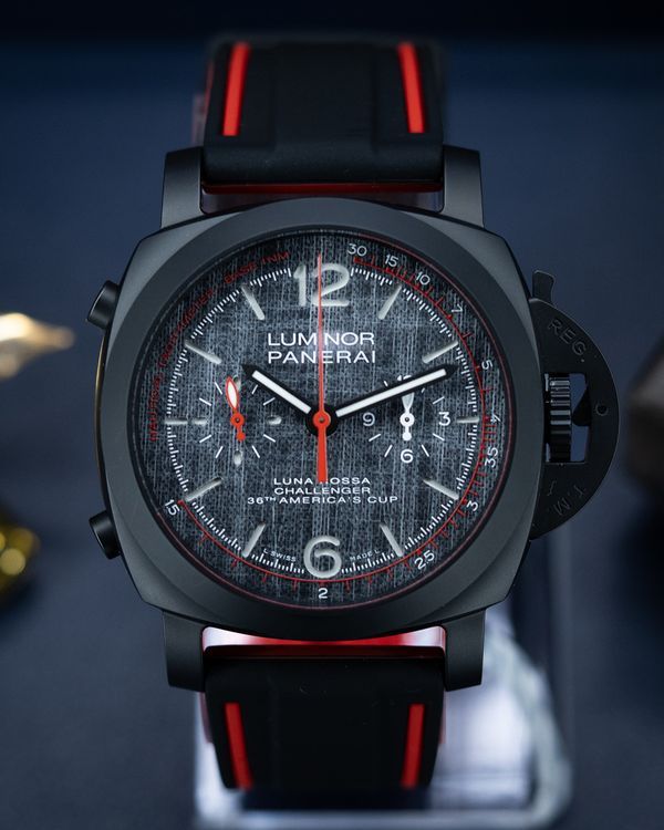 2021 Panerai Luminor Luna Rossa Chrono Flyback "36th America's Cup" L.E. 44MM Grey Dial Rubber Strap (PAM01037)
