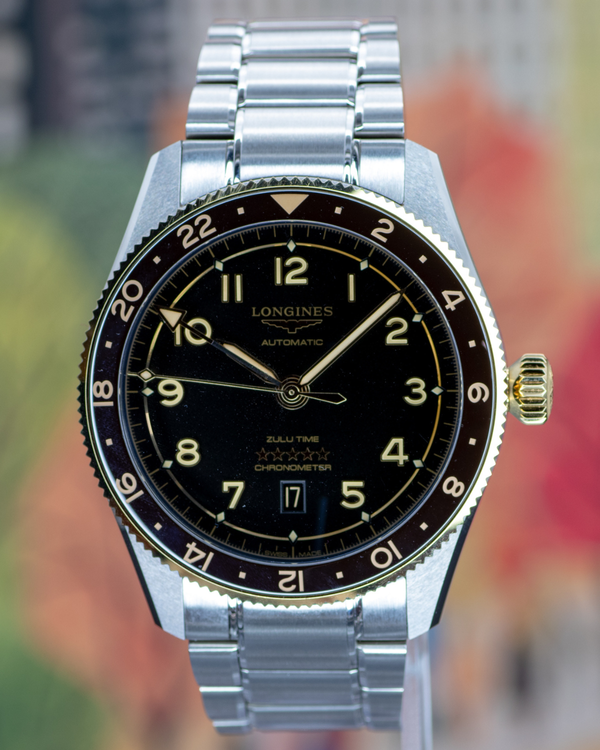 2026 Longines Spirit Zulu Time GMT 42MM Anthracite Dial Steel Bracelet (L38125536)