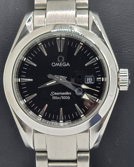 Omega Seamaster Aqua Terra 150M 29MM Quartz Black Dial Steel Bracelet (2577.50.00)