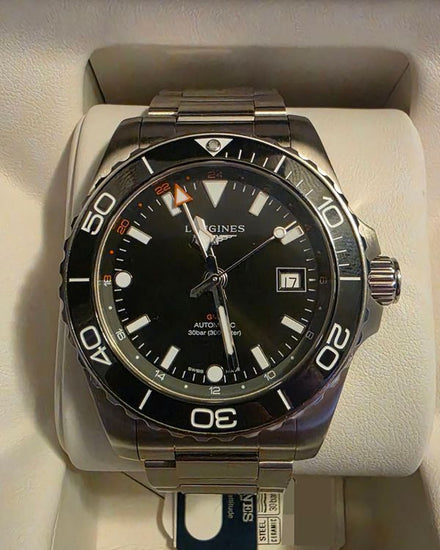 2026 Longines HydroConquest GMT 41MM Black Dial Steel Bracelet (L3.790.4.56.6)