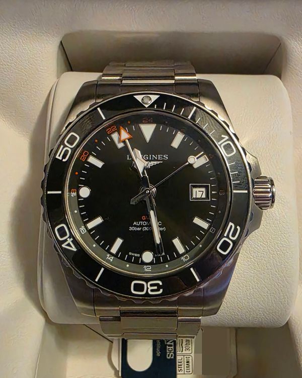 2026 Longines HydroConquest GMT 41MM Black Dial Steel Bracelet (L3.790.4.56.6)
