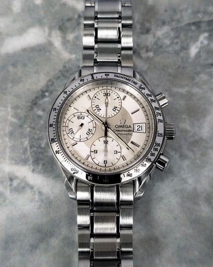 No Reserve - 2013 Omega Speedmaster Date 39MM Silver Dial Steel Bracelet (3513.30.00)