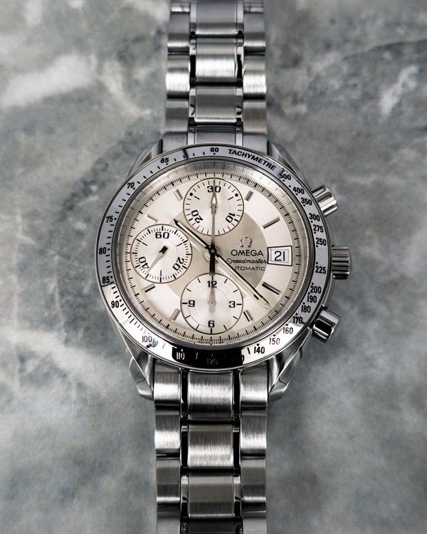 No Reserve - 2013 Omega Speedmaster Date 39MM Silver Dial Steel Bracelet (3513.30.00)