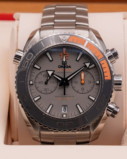 2022 Omega Seamaster Planet Ocean 600M 45.5MM Grey Dial Titanium Bracelet (215.90.46.51.99.001)