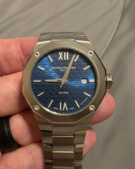 No Reserve - 2026 Baume & Mercier Riviera 42MM Blue Dial Steel Bracelet (M0A10620)