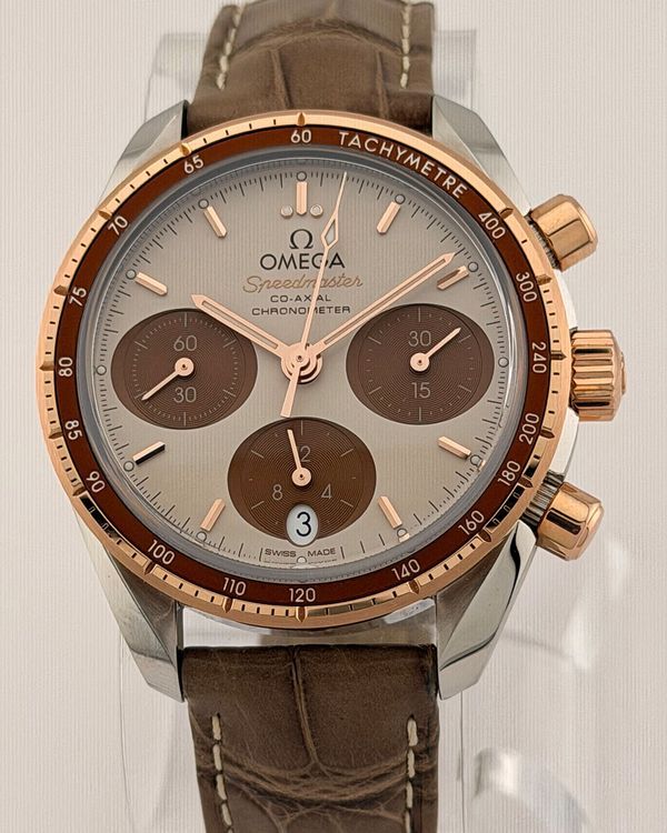 No Reserve - 2024 Omega Speedmaster 38MM Brown Dial Leather Strap (324.23.38.50.02.002)
