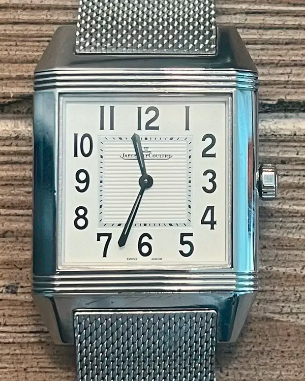 Jaeger-LeCoultre Reverso 45MM Quartz White Dial Aftermarket Steel Bracelet (236.8.47)