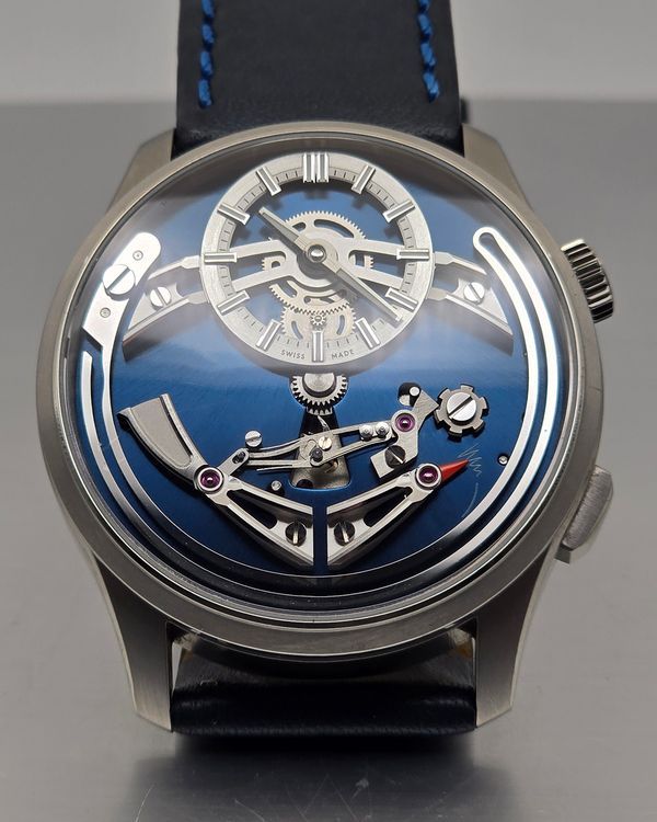 2022 Christopher Ward Bel Canto 41MM Blue Dial Leather Strap (C01-41APT1-T00B0)