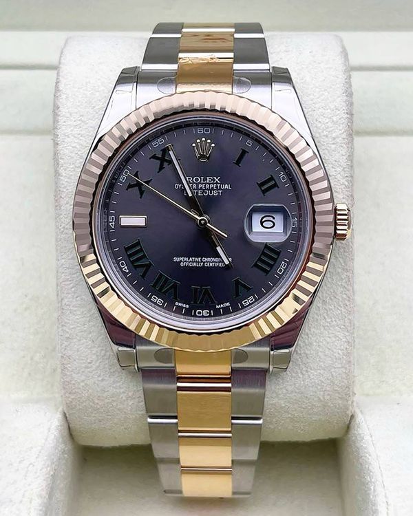 2012 Rolex Datejust II 41MM Slate Dial Two-Tone Oyster Bracelet (116333)