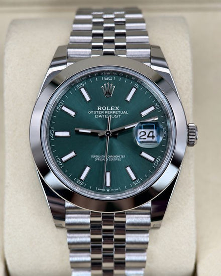 2026 Rolex Datejust 41MM Mint Green Dial Jubilee Bracelet (126300)
