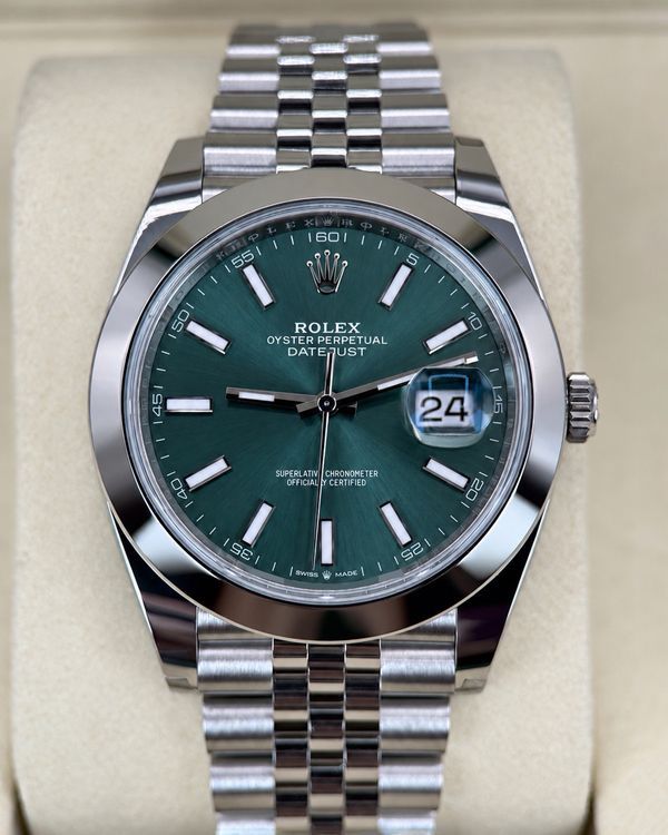2026 Rolex Datejust 41MM Mint Green Dial Jubilee Bracelet (126300)