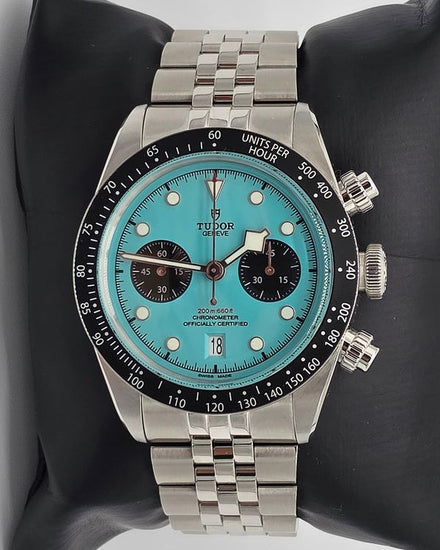 2026 Tudor Black Bay Chrono 41MM "Flamingo" Blue Dial Steel Bracelet (79360N)