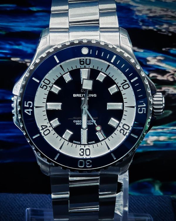 No Reserve - Breitling Superocean 42MM Blue Dial Steel Bracelet (A17375E71C1A1)