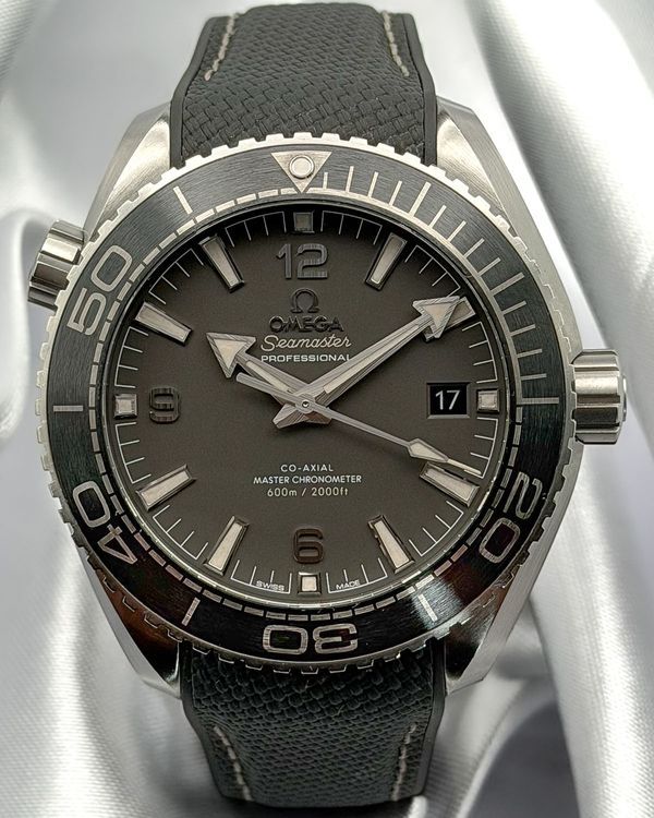 2024 Omega Seamaster Planet Ocean 600M 43.5MM Grey Dial Leather Strap (215.32.44.21.01.002)