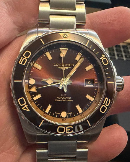 2023 Longines HydroConquest GMT 41MM Brown Dial Steel Bracelet (L3.790.4.66.6)